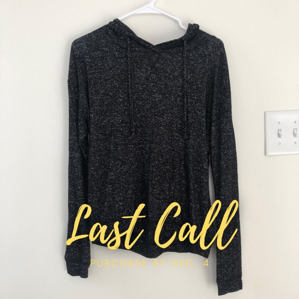 Xhilaration Loungewear Hoodie - Heathered Black